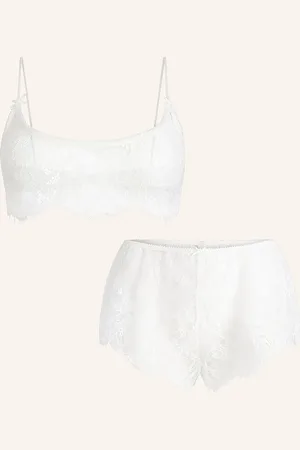 SKIMS Sada Ultra Fine: Bustier Podprsenka A Kalhotky Panty bílá