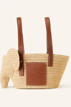 Loewe Shopper Elephant Basket režná hnědá