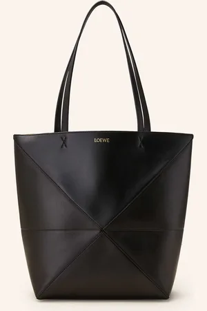 Loewe Shopper Puzzle Fold černá