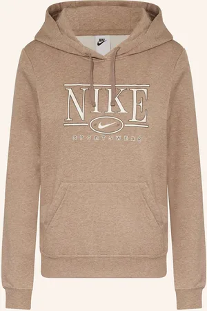 Nike Mikina S Kapucí Club tmavě hnědá