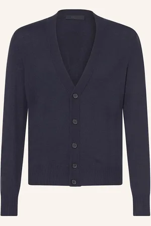 HUGO BOSS Pletený Kabátek Jelso Z Kašmíru tmavě modrá