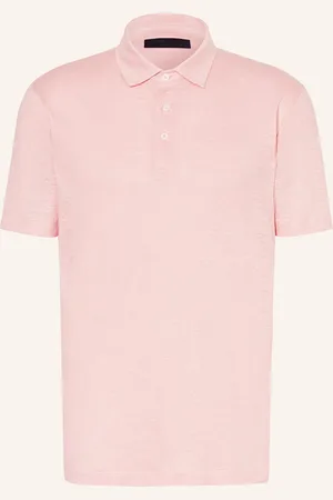 HUGO BOSS Žerzejová Polokošile Parris Ze Lnu světle růžová