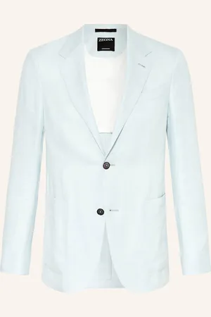 Ermenegildo Zegna Sako Extra Slim Fit S Příměsí Lnu tmavě modrá
