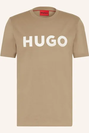 HUGO BOSS Tričko Dulivio hnědá bílá