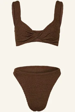 Hunza G Bralette Bikiny Juno tmavě hnědá