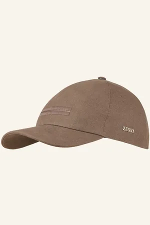 Ermenegildo Zegna Lněná Kšiltovka hnědá