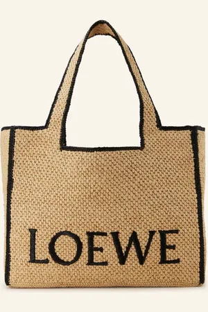 Loewe Shopper Font Tote Large světle hnědá černá