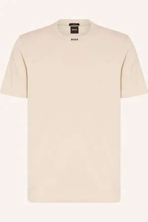 HUGO BOSS Tričko Tee Rib béžová