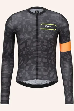 Rapha Cyklistický Dres Amani Pro Team Training šedá tmavě šedá neonově oranžová