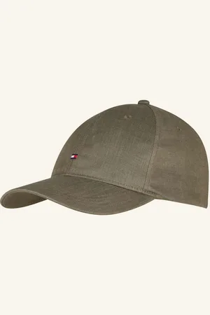 Tommy Hilfiger Lněná Kšiltovka zelená