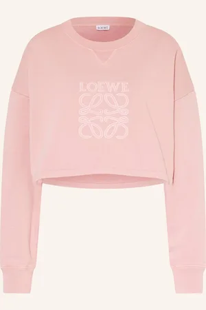 Loewe Cropped Mikina růžová