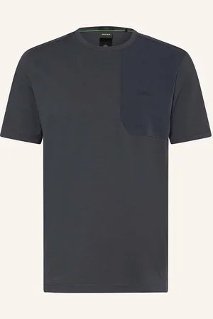 HUGO BOSS Tričko Pkt Glamping Ze Směsi Materiálů tmavě šedá