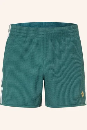 adidas Šortky Waffle Knit Sprinter petrolejová bílá