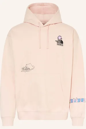 The North Face Mikina S Kapucí Mountain Cleanup Oversized barva růžového zlata