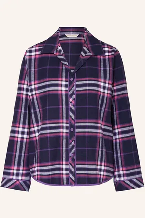 Cyberjammies Pyžamové Tričko Edie Z Flanelu tmavě modrá růžová bílá