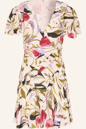 Ted Baker Šaty Issiia S Volánky světle růžová světle zelená fuchsiová