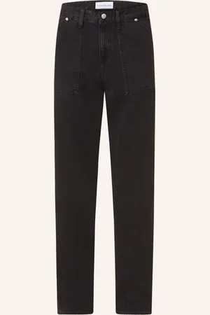 Calvin Klein Džíny 90s Straight Relaxed Fit černá