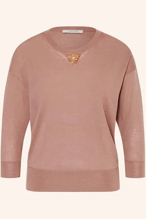 Dorothee Schumacher Svetr Refined Essentials S Ozdobnými Perličkami starorůžová