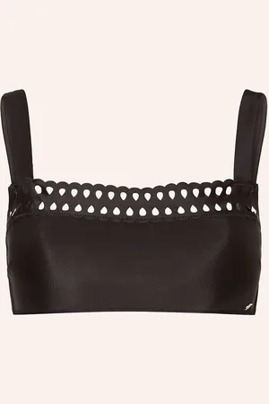 HUGO BOSS Bustier Horní Díl Bikin Eyelet černá