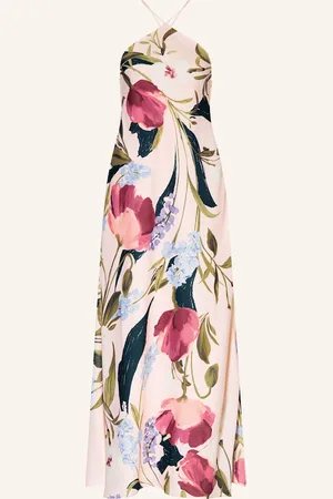 Ted Baker Saténové Šaty Almaria světle růžová olivová fuchsiová