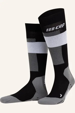 CEP Lyžařské Ponožky Merino Compression S Merino Vlnou šedá