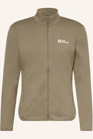 Jack Wolfskin Bunda Midlayer Prelight Trail tmavě hnědá