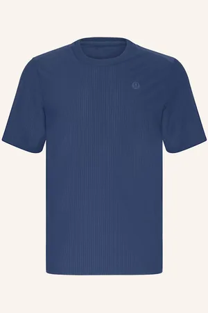 Lululemon Tričko Striped Mesh tmavě modrá
