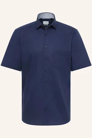ETERNA Košile S Krátkým Rukávem Modern Fit tmavě modrá