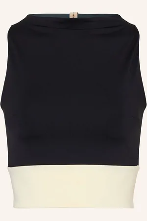 MYMARINI Bustier Horní Díl Bikin Surftop V Oboustranné Provedení S Uv Ochranou 50+ černá tmavě šedá krémová
