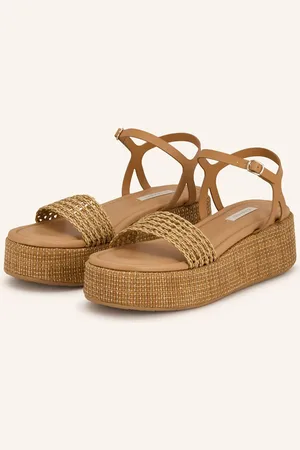 Casadei Sandály Na Platformě New Zeppa koňaková