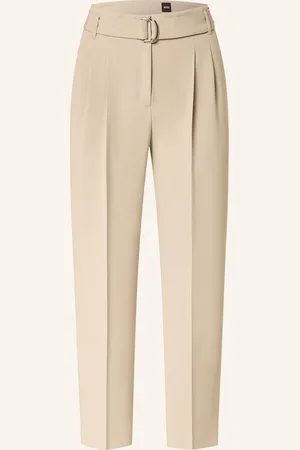 HUGO BOSS 7 8 Kalhoty Tapiah béžová