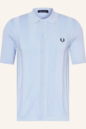 Fred Perry Úpletová Košile Regular Fit tmavě modrá