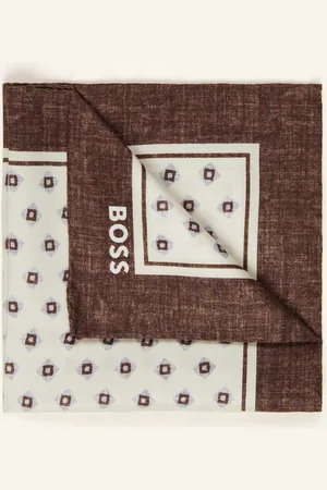 HUGO BOSS Kapesníček Do Náprsní Kapsy tmavě hnědá režná tmavě modrá
