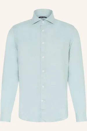 Reiss Lněná Košile Ruban Regular Fit světle zelená