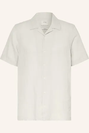 Calvin Klein Košile S Krátkým Rukávem Regular Fit Se Lnem mátová