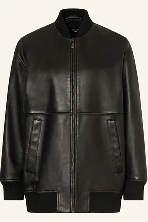 Max Mara Kožená Bunda Tattico černá