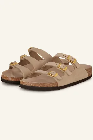 Birkenstock Pantofle Florida Lenb světle hnědá