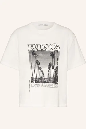 ANINE BING Tričko Louis bílá černá