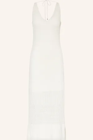 HUGO BOSS Pletené Šaty Floom bílá