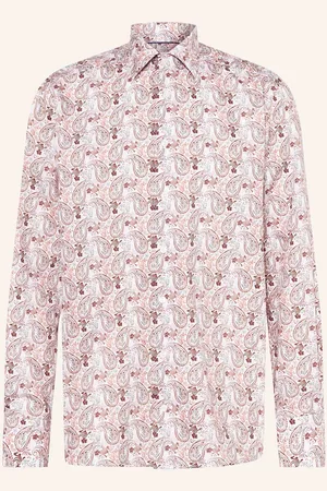 Eton Košile Contemporary Fit bílá hnědá zelená