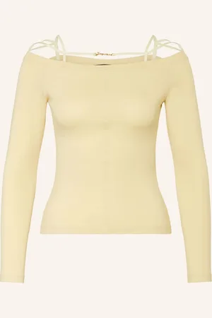 Jacquemus Tričko S Dlouhým Rukávem Le T-Shirt Sierra béžová
