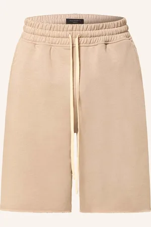 AllSaints Šortky Z Mikinové Látky Helix světle hnědá