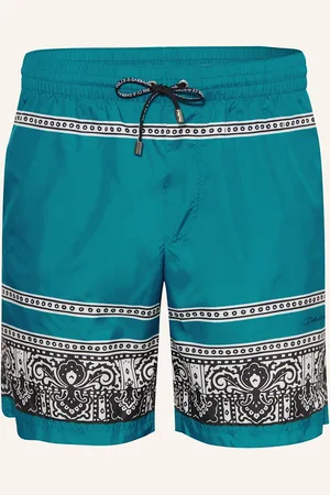 Dolce & Gabbana Koupací Šortky neonově modrá černá bílá