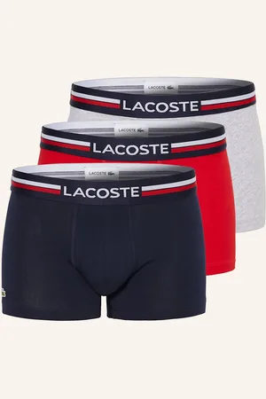 Lacoste Boxerky, 3 Kusy V Balení tmavě modrá červená světle šedá