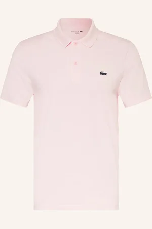 Lacoste Úpletová Polokošile Regular Fit světle růžová