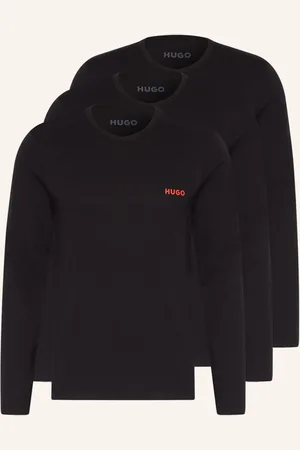 HUGO BOSS Tričko S Dlouhým Rukávem, 3 Kusy V Balení černá