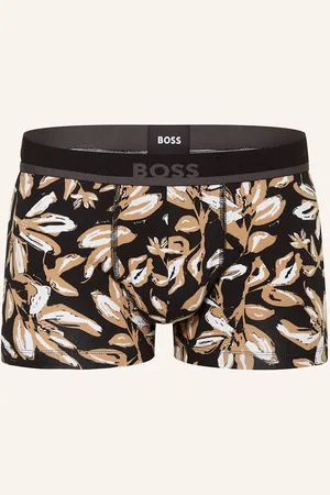 HUGO BOSS Boxerky černá světle hnědá bílá