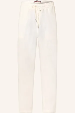 Tommy Hilfiger Lněné Kalhoty V Joggingovém Stylu Extra Slim Fit režná