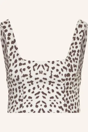 Oh April Cropped Top Liu světle šedá tmavě hnědá