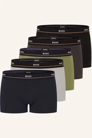 HUGO BOSS Boxerky Essential, 5 Kusů V Balení černá olivová hnědá
